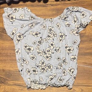 Charming Floral Off-Shoulder Kids Top